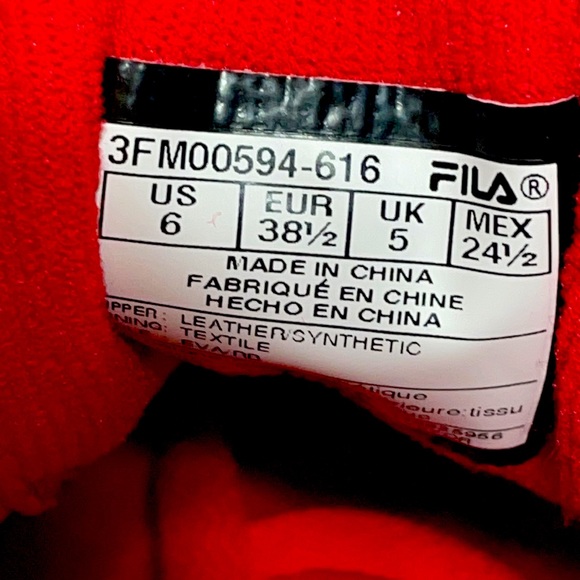 Fila Classic Red/Blue/White Retro Style Sneaker Men’s 6 Womens 8 - Picture 10 of 10